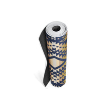 Load image into Gallery viewer, Pendleton Mission Trail Navy PER Yoga Mat Rolled Up