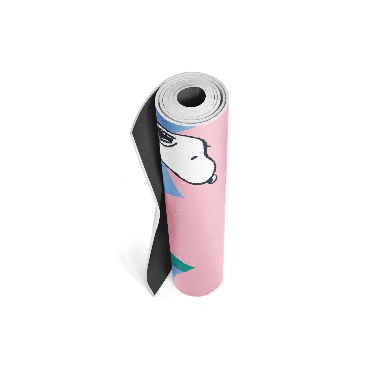 snoopy yoga mat rolled up