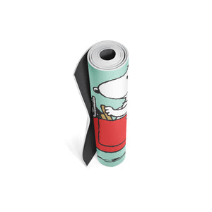 snoopy race car rolled up yoga mat