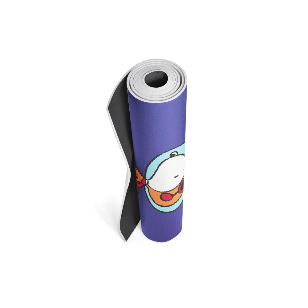 snoopy space yune yoga mat rolled 