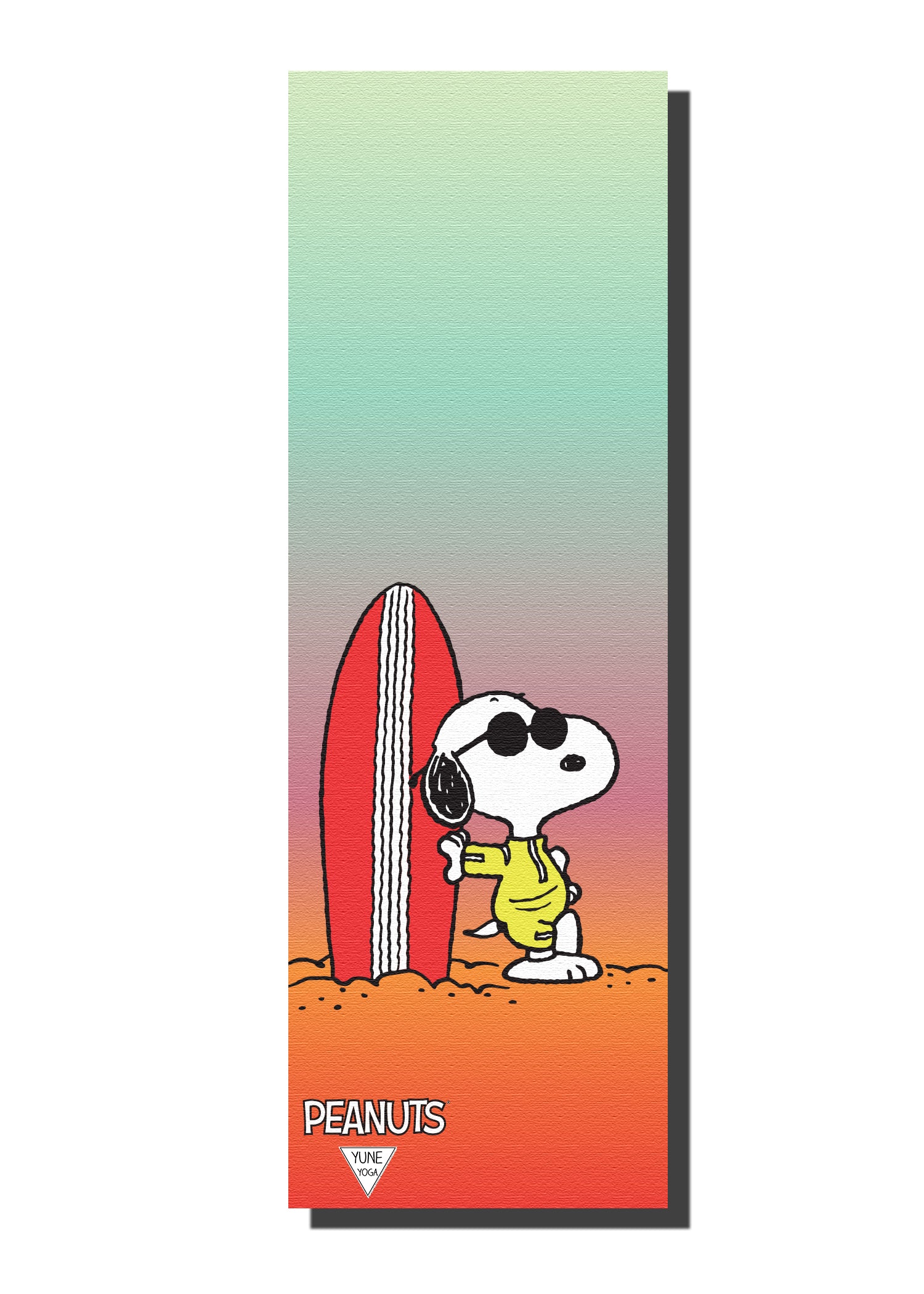 snoopy surf yune yoga mat front view