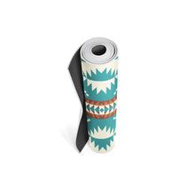 Load image into Gallery viewer, Pendleton Spider Rock Aqua PER Yoga Mat Rolled Up