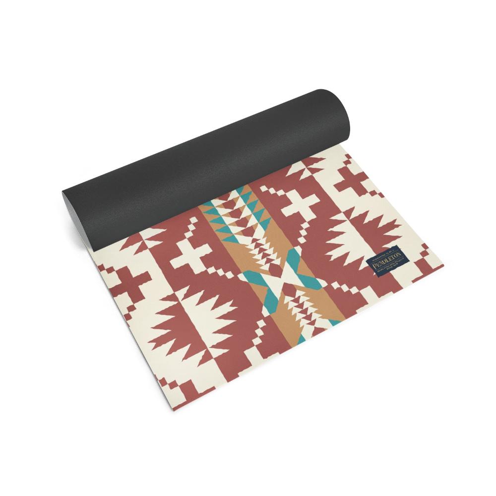 Pendleton Spider Rock Clay PER Yoga Mat Half Rolled Up