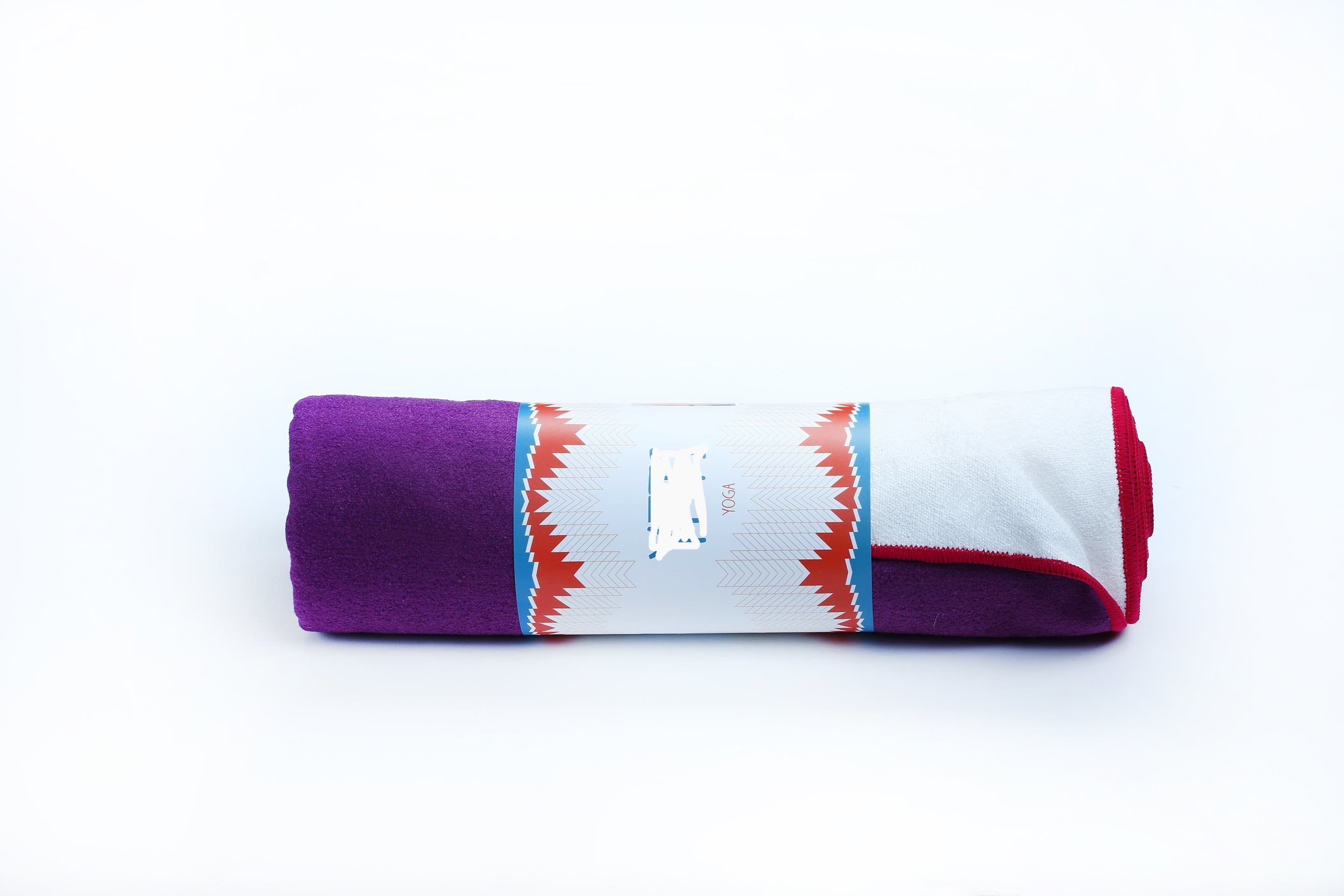 YogaRat RatMat Yoga Mat & Yoga Towel Set, Violet Mat and Purple/Black Towel  